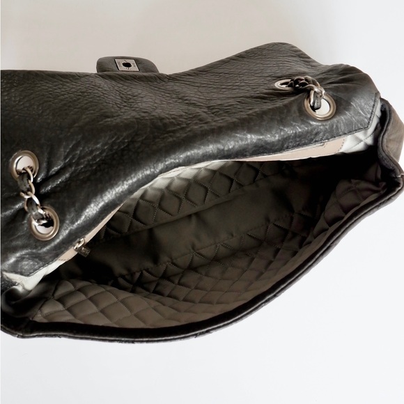 Authentic Preowned Chanel Black Lambskin Single Flap Bag Silver Hardware - Picture 11 of 14